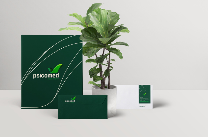 Psicomed 醫(yī)院品牌形象設(shè)計logo設(shè)計vi設(shè)計，高端與富有生命力