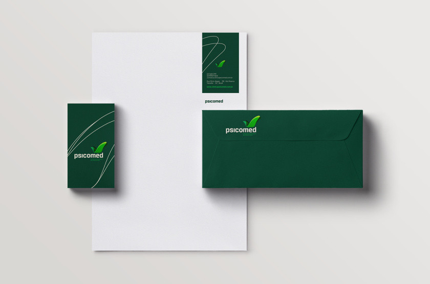 Psicomed 醫(yī)院品牌形象設(shè)計logo設(shè)計vi設(shè)計，高端與富有生命力