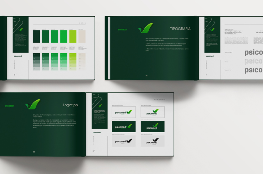 Psicomed 醫(yī)院品牌形象設(shè)計logo設(shè)計vi設(shè)計，高端與富有生命力