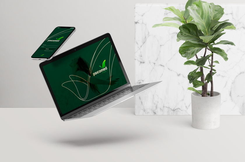 Psicomed 醫(yī)院品牌形象設(shè)計logo設(shè)計vi設(shè)計，高端與富有生命力