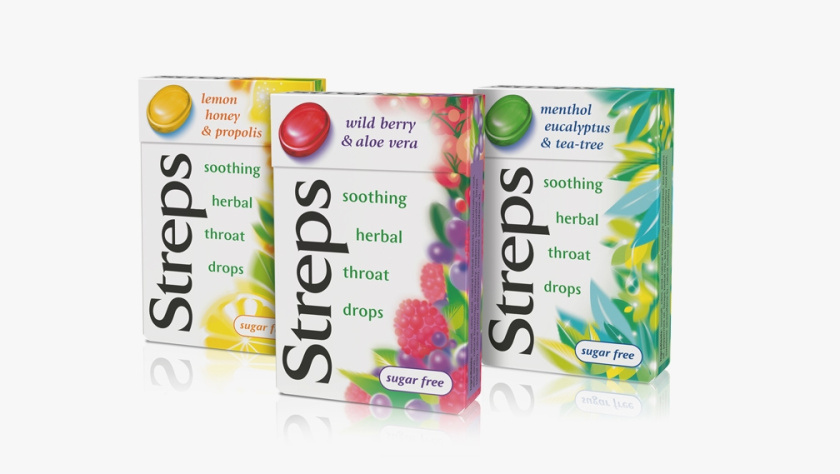 Strepsils 咽喉護(hù)理喉嚨疼痛藥品包裝設(shè)計