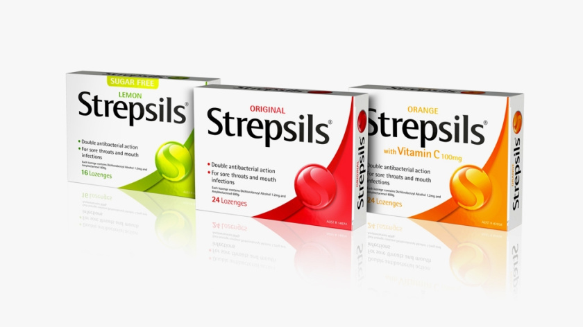 Strepsils 咽喉護(hù)理喉嚨疼痛藥品包裝設(shè)計