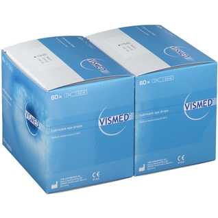 VISMED 干眼癥眼藥水包裝設(shè)計，突出眼球的水彩風(fēng)格包裝