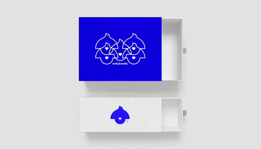 belly&melly 母嬰用品品牌logo設(shè)計(jì)vi設(shè)計(jì)，小鳥(niǎo)+燈泡+心形