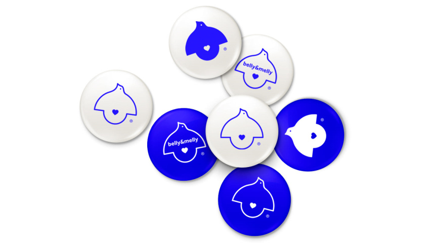 belly&melly 母嬰用品品牌logo設(shè)計(jì)vi設(shè)計(jì)，小鳥(niǎo)+燈泡+心形