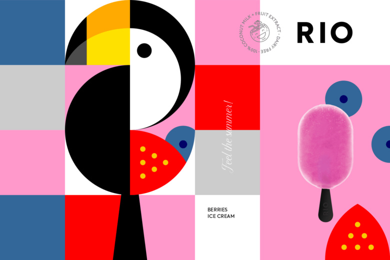 RIO冰淇淋棒冰冷飲包裝設(shè)計(jì)“巨嘴鳥(niǎo)插畫(huà)設(shè)計(jì)”款