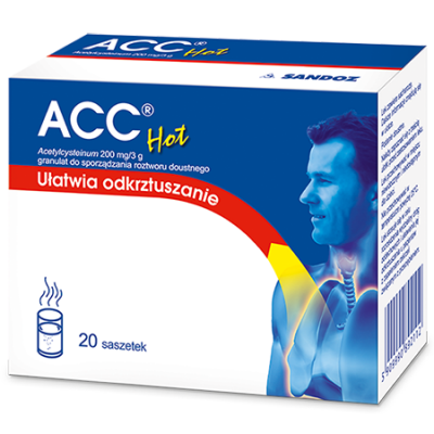 ACC抗支氣管炎藥品盒包裝設(shè)計(jì)。成人真人照片疊加肺部支氣管圖形