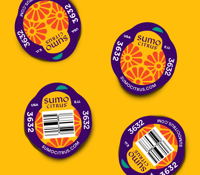 Sumo Citrus 橘子包裝箱設(shè)計(jì)靈感來自水果的獨(dú)特形狀和日式圖案