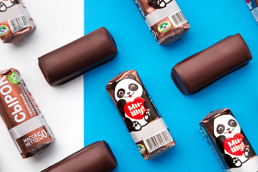 Mi-Shu 巧克力釉豆腐干包裝設(shè)計(jì)，品牌命名與熊貓插畫設(shè)計(jì)