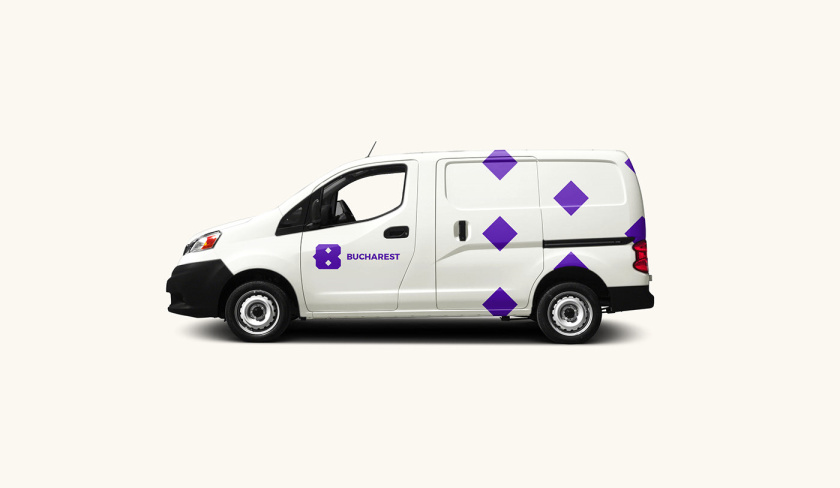 Bucharest布加勒斯特城市品牌vi視覺形象設計logo設計,單色幾何風格 Bucharest布加勒斯特城市品牌vi視覺形象設計logo設計,單色幾何風格