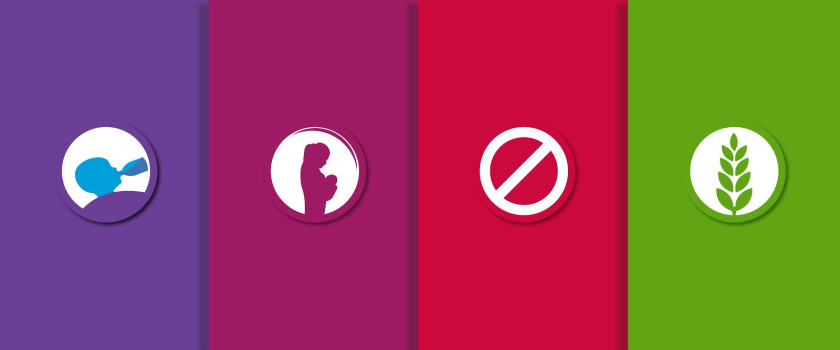 nutribiotics OTC系列藥品包裝設(shè)計(jì)，采用獨(dú)特的符號(hào)標(biāo)識(shí)來(lái)區(qū)分產(chǎn)品