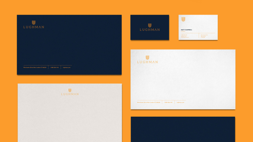 LUGHMAN 消費品公司迷宮線條盾牌logo設(shè)計與vi設(shè)計