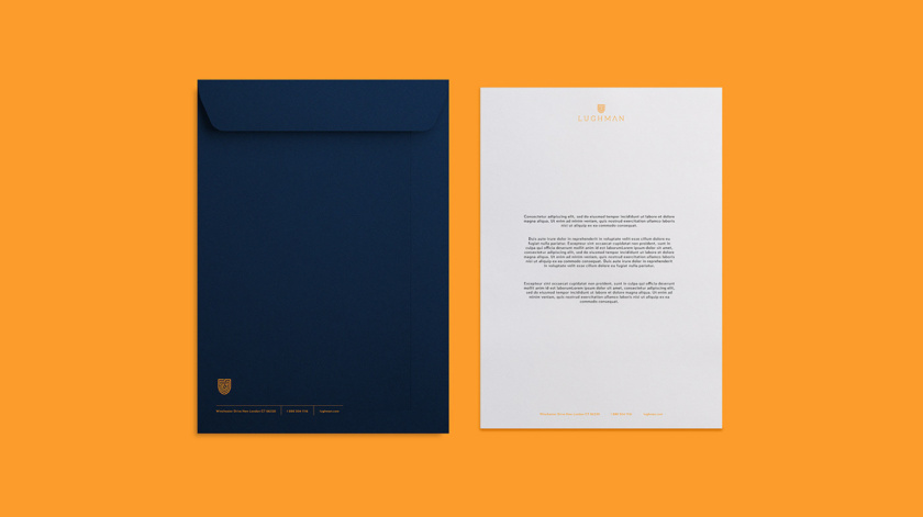 LUGHMAN 消費品公司迷宮線條盾牌logo設(shè)計與vi設(shè)計