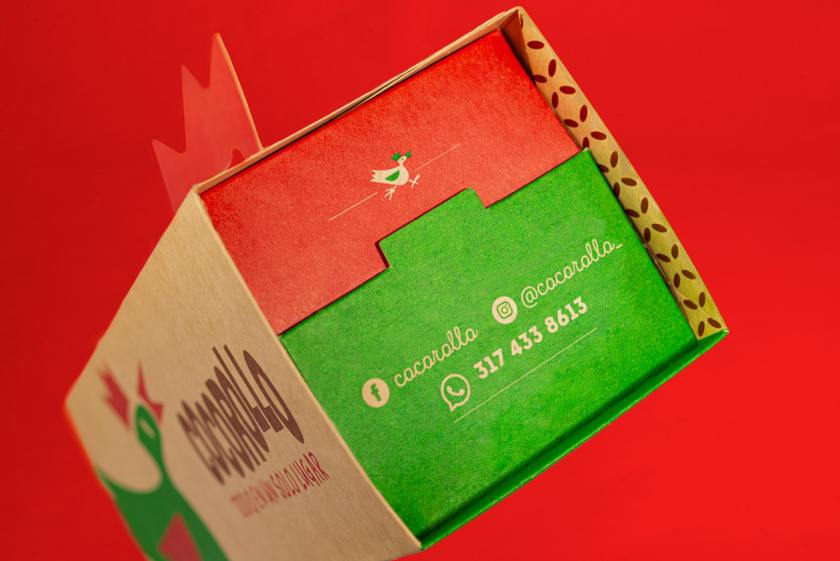 Cocorollo 雞蛋糕糕點包裝設(shè)計，一只可愛的雞插畫