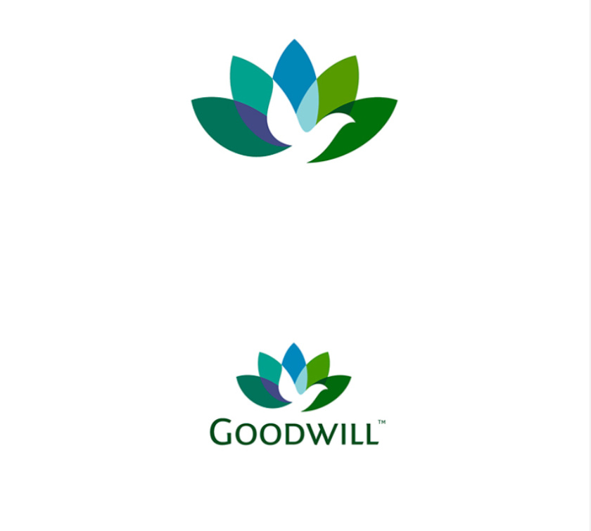 Goodwill 糧食面粉企業(yè)品牌logo設(shè)計(jì)與品牌形象識別設(shè)計(jì)，小鳥與花朵結(jié)合元素