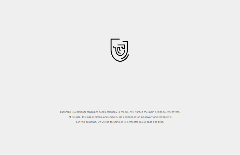 LUGHMAN 消費品公司迷宮線條盾牌logo設(shè)計與vi設(shè)計