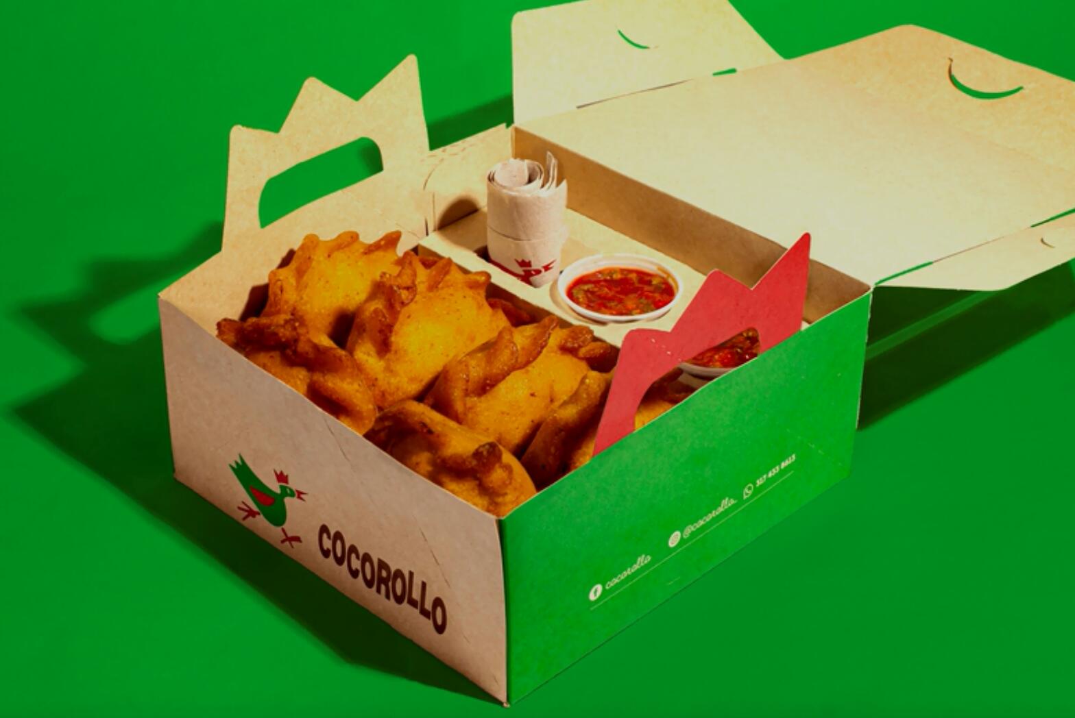 Cocorollo 雞蛋糕糕點包裝設(shè)計，一只可愛的雞插畫