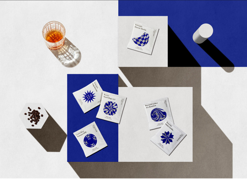 NMA CAFE 咖啡包裝設(shè)計(jì)“單色幾何元素”風(fēng)格