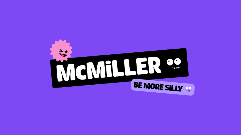 McMiller游戲公司 帶有貼紙的LOGO設(shè)計(jì)。