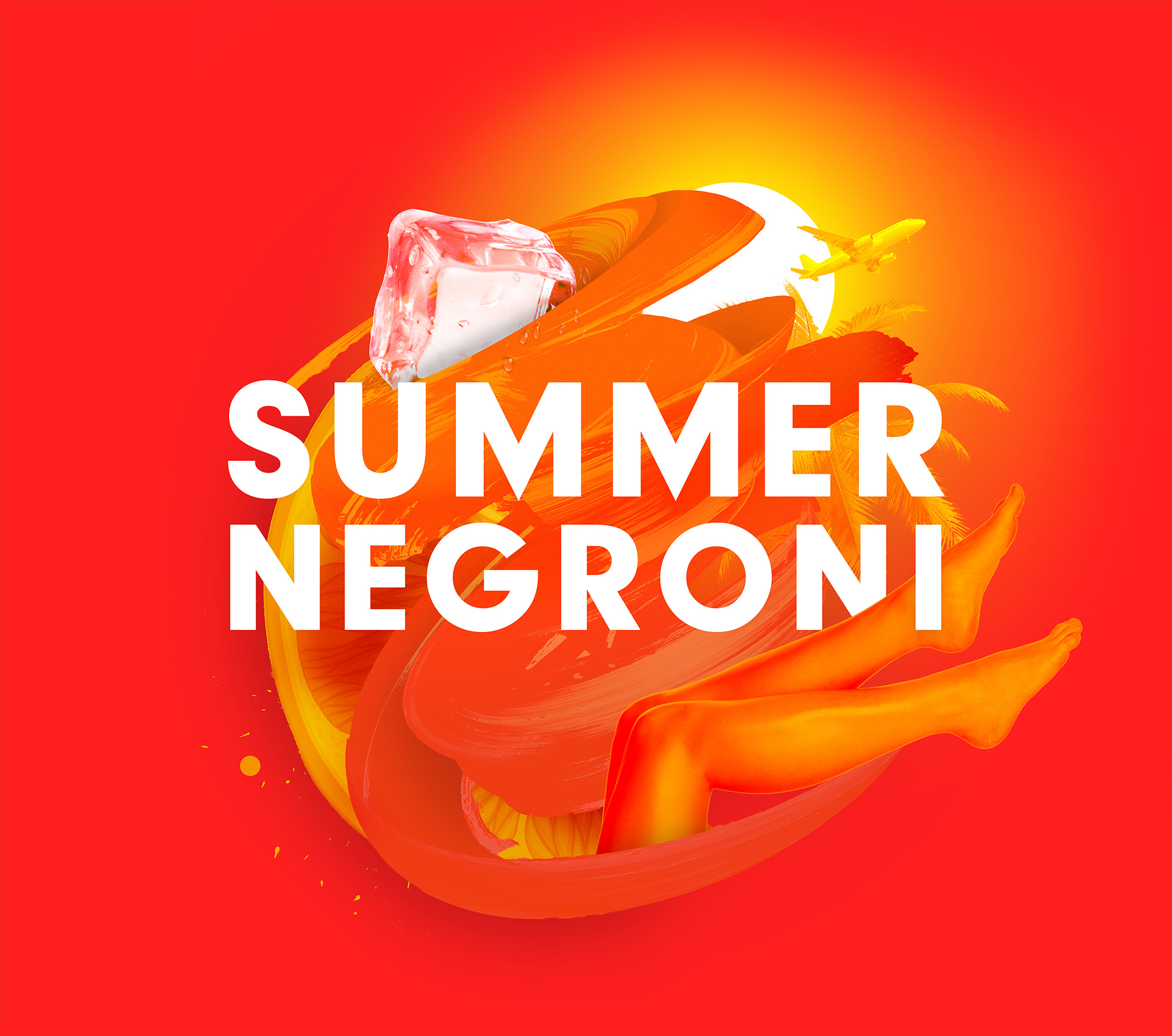 Mixton 雞尾酒包裝設計“3D混合元素拼貼插圖風格”