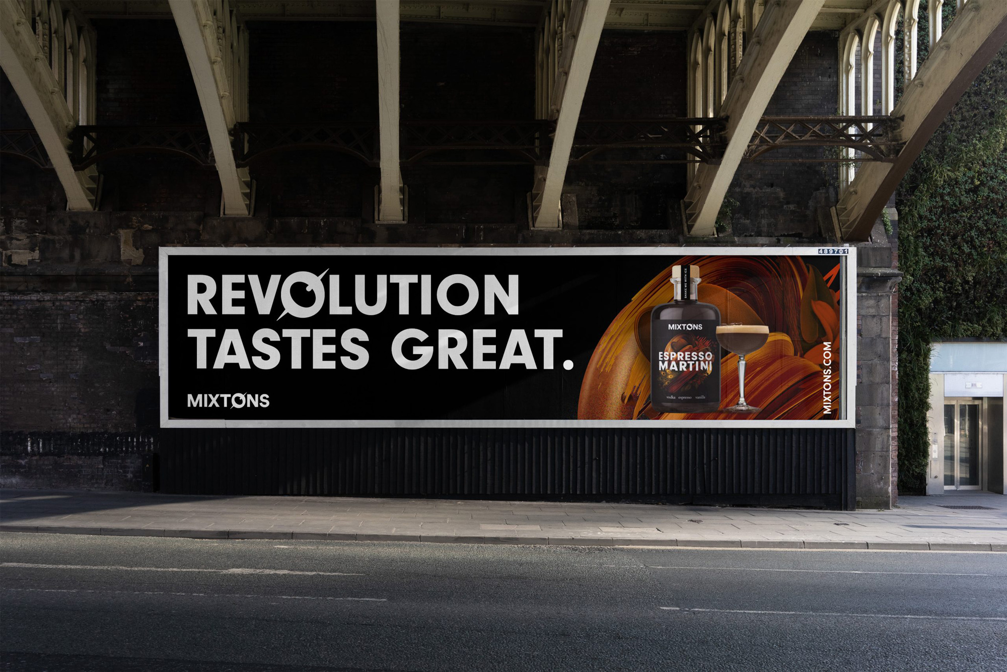 Mixton 雞尾酒包裝設計“3D混合元素拼貼插圖風格”-廣告