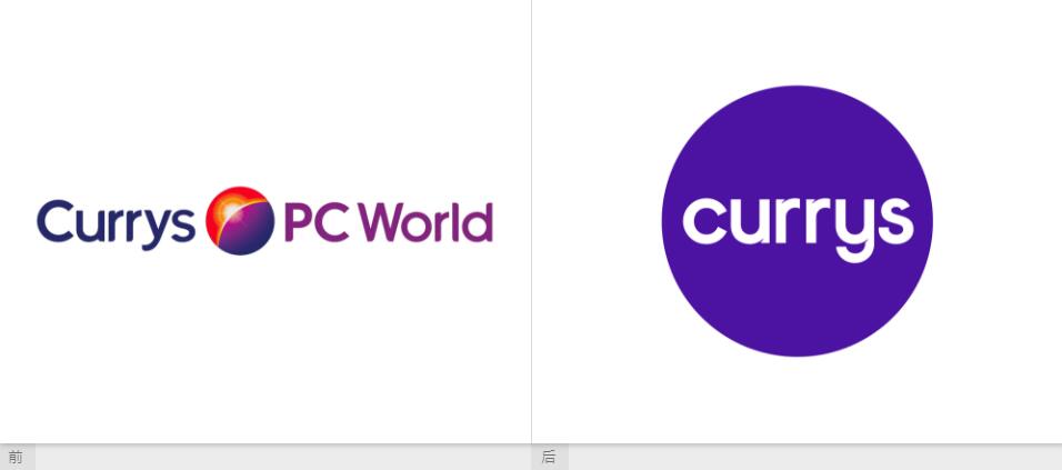 Currys數(shù)碼電子科技產(chǎn)品和服務(wù)全渠道零售商品牌logo設(shè)計(jì)vi設(shè)計(jì)“3D圓形圖形”
