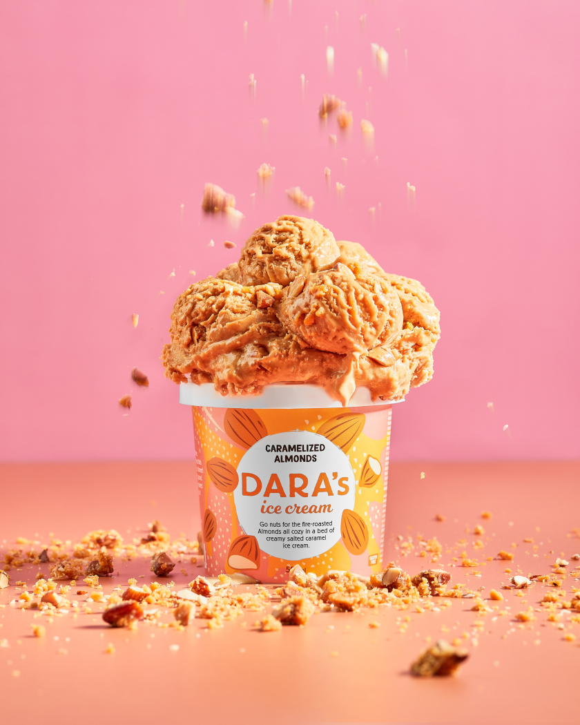 Dara全天然手工冰淇淋包裝設(shè)計“鮮艷飽滿的插畫”