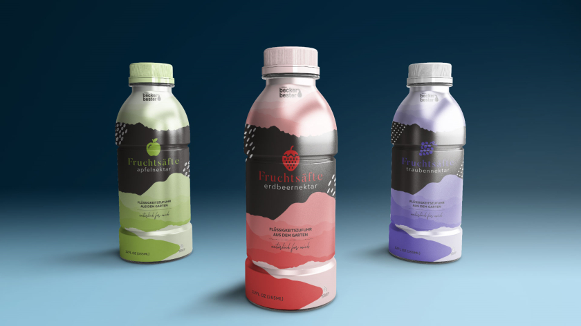 Becker''''''''s Bester 果汁包裝設(shè)計(jì)“山水水墨”風(fēng)格