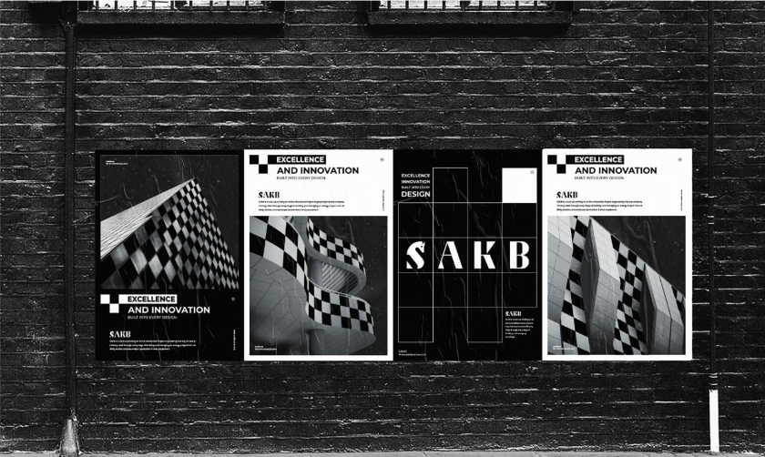 SAKB可再生能源建筑公司企業(yè)vi形象設(shè)計(jì)—S+國(guó)際象棋馬logo設(shè)計(jì)與棋盤輔助圖形設(shè)計(jì)