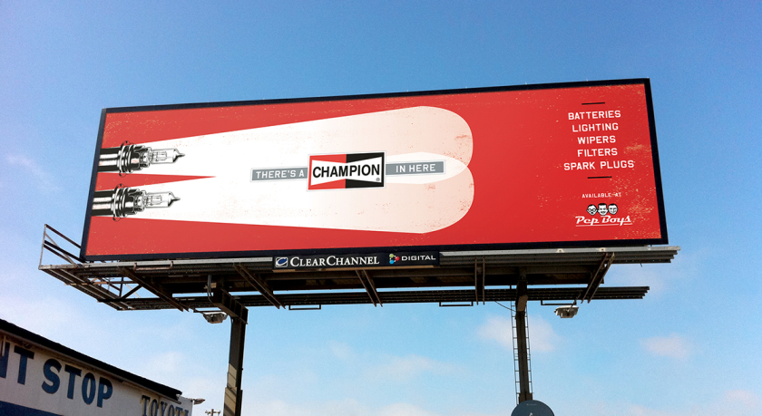Champion 冠軍火花塞汽車配件廣告海報(bào)設(shè)計(jì)