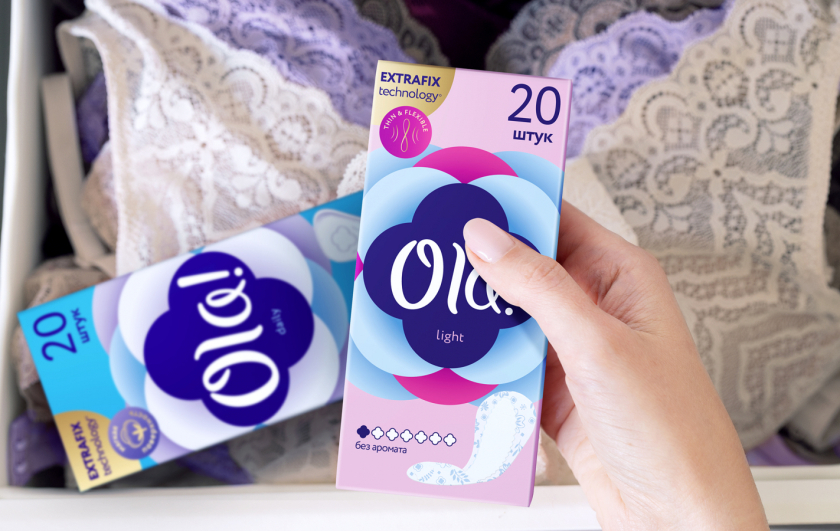 Ola衛(wèi)生巾魔法師品牌定位與包裝設(shè)計(jì)”棉花花朵“核心視覺符號(hào)元素