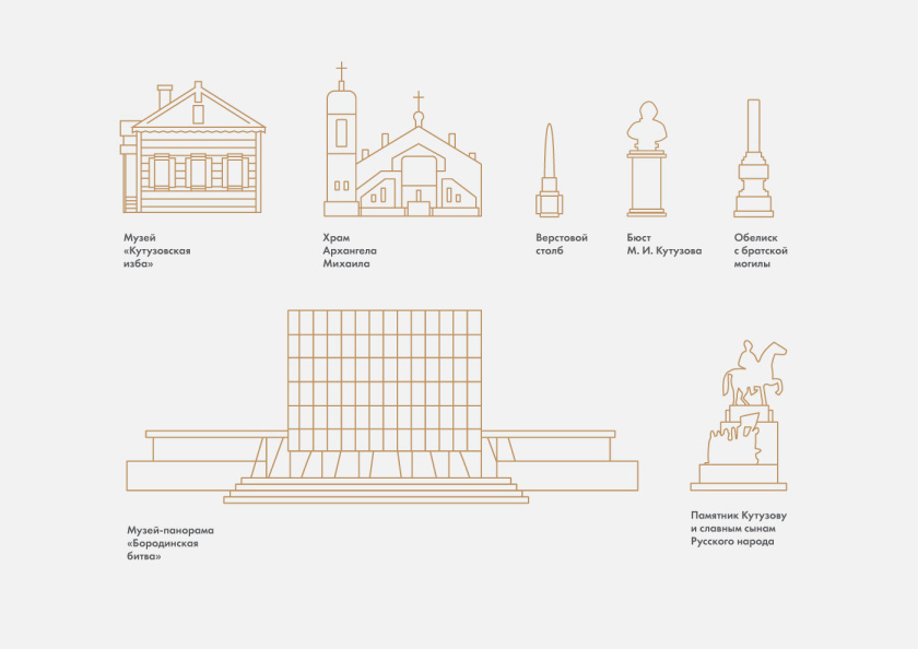 波羅底諾戰(zhàn)役全景博物館品牌形象重塑logo設(shè)計“屏幕+陽光+勛章”和品牌vi設(shè)計