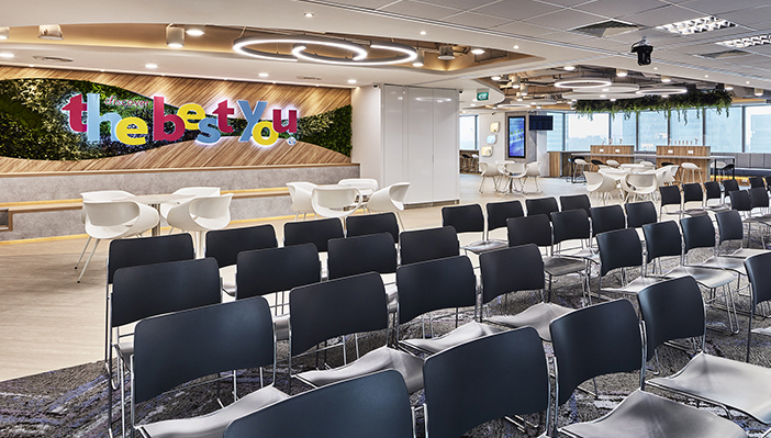 如新保健品新加坡體驗(yàn)中心展廳空間設(shè)計(jì)，以科技和互動元素使品牌栩栩如生