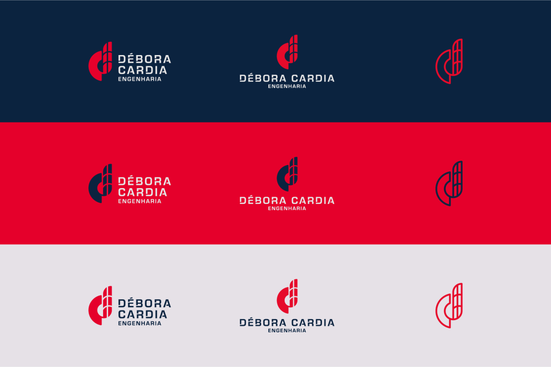 Débora Cardia 土木建筑公司品牌形象設(shè)計(jì)logo設(shè)計(jì)vi設(shè)計(jì)，字母dc+大樓圖形