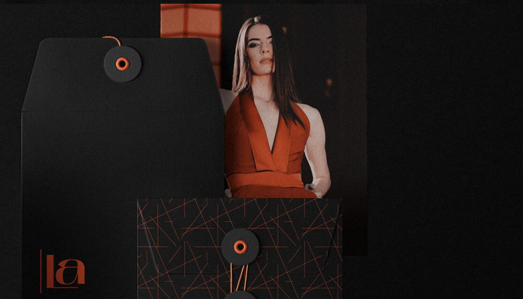 個性與時尚的Liz Almeida服裝品牌vi設(shè)計，以“雜亂而有序排列的線元素為輔助識別