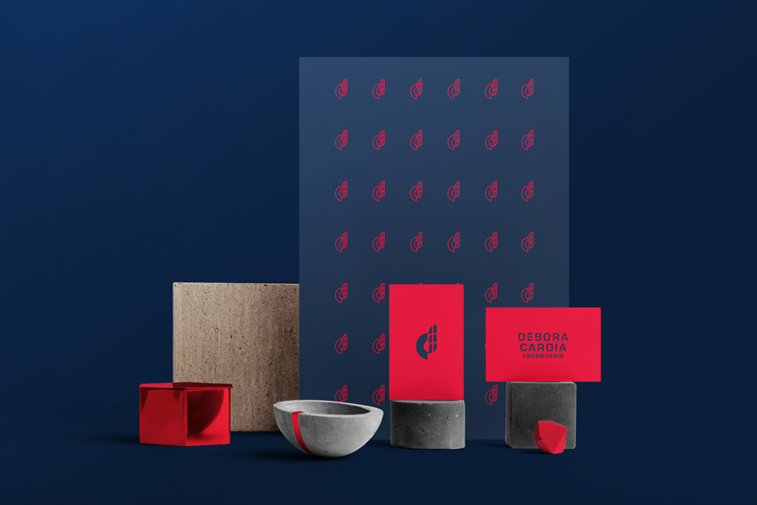 Débora Cardia 土木建筑公司品牌形象設(shè)計(jì)logo設(shè)計(jì)vi設(shè)計(jì)，字母dc+大樓圖形