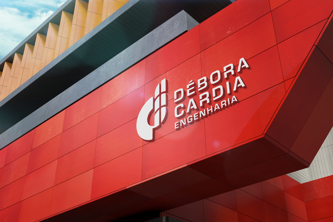 Débora Cardia 土木建筑公司品牌形象設(shè)計(jì)logo設(shè)計(jì)vi設(shè)計(jì)，字母dc+大樓圖形