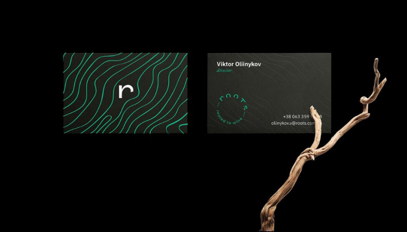 Roots 烏克蘭進(jìn)口葡萄酒公司vi設(shè)計(jì)，梯田線條元素