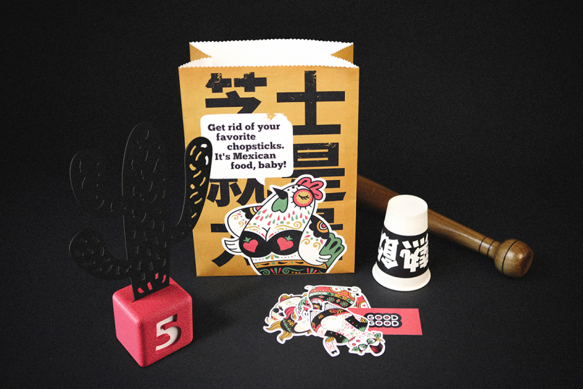 Good Good墨西哥休閑餐飲品牌設(shè)計(jì)，“中國(guó)皮影風(fēng)”插畫元素設(shè)計(jì)