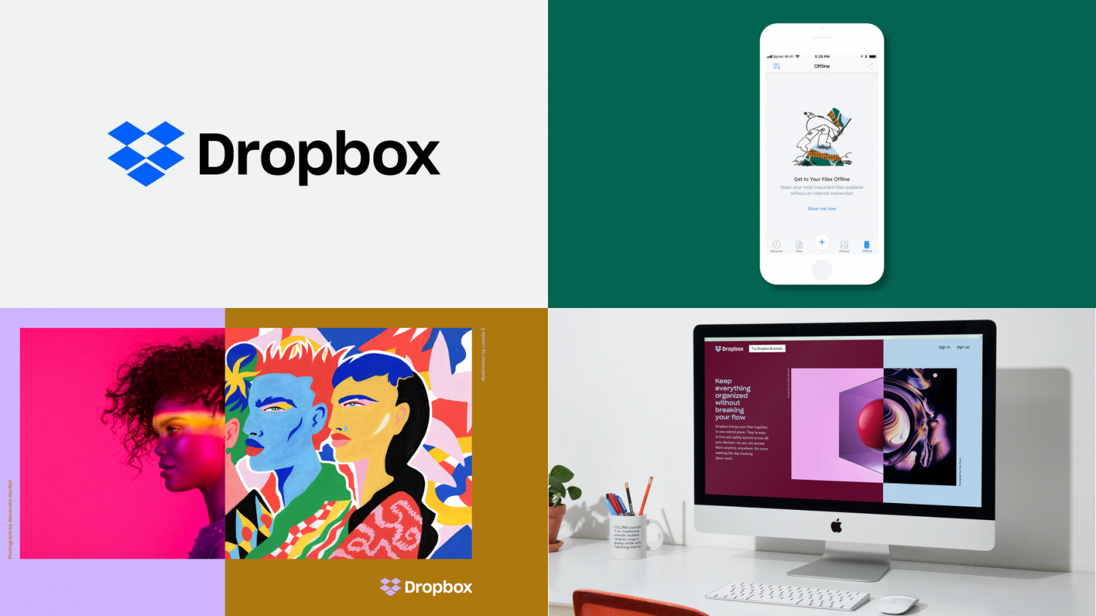 “創(chuàng)造者”品牌原型視覺形象設(shè)計：Dropbox-云存儲品牌logo-vi視覺設(shè)計
