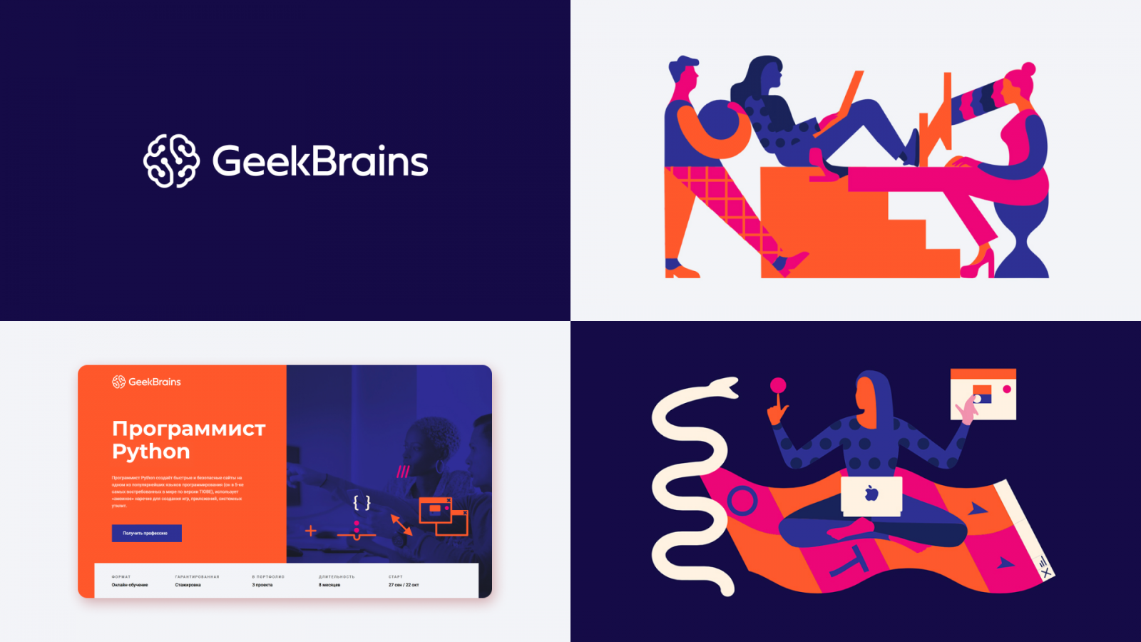 “Sage智者”品牌原型視覺形象設(shè)計：GeekBrains-教育性IT門戶品牌logo-vi視覺設(shè)計