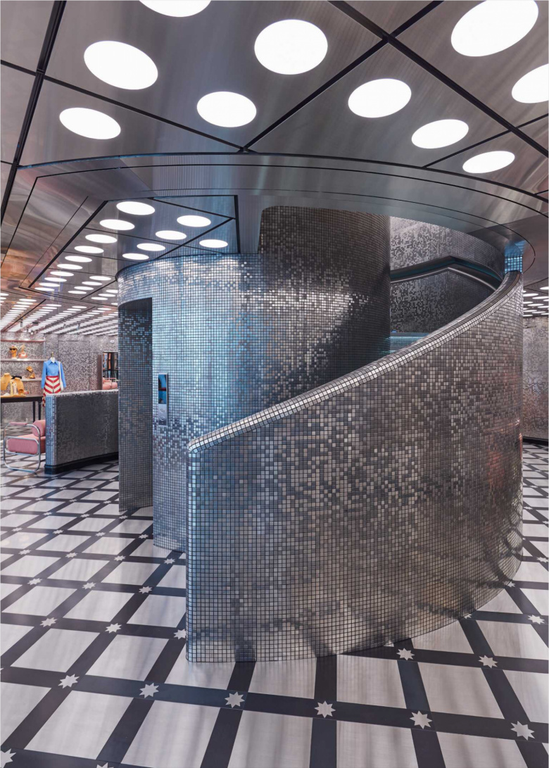 Gucci 韓國旗艦店店鋪空間設(shè)計，韓國傳統(tǒng)圖案與充滿活力的燈光組合