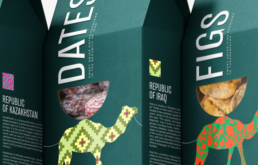  Caravan 堅(jiān)果和干果品牌包裝設(shè)計(jì)“駱駝”主視覺形象