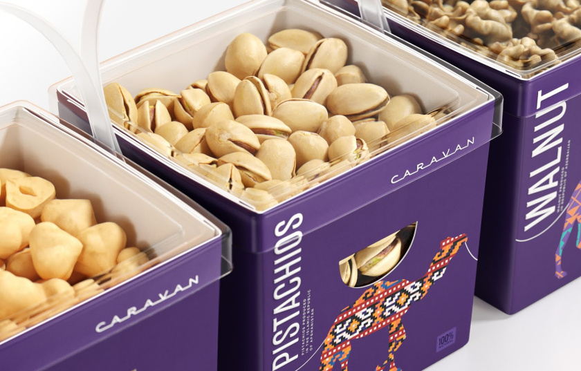  Caravan 堅(jiān)果和干果品牌包裝設(shè)計(jì)“駱駝”主視覺形象