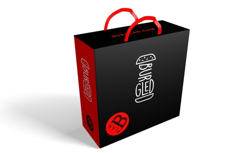 外帶漢堡餐飲食品包裝設(shè)計