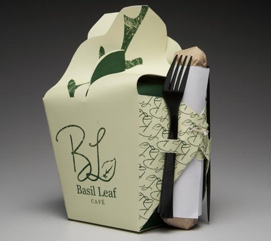 帶存放餐具功能的外賣餐飲食品包裝設(shè)計