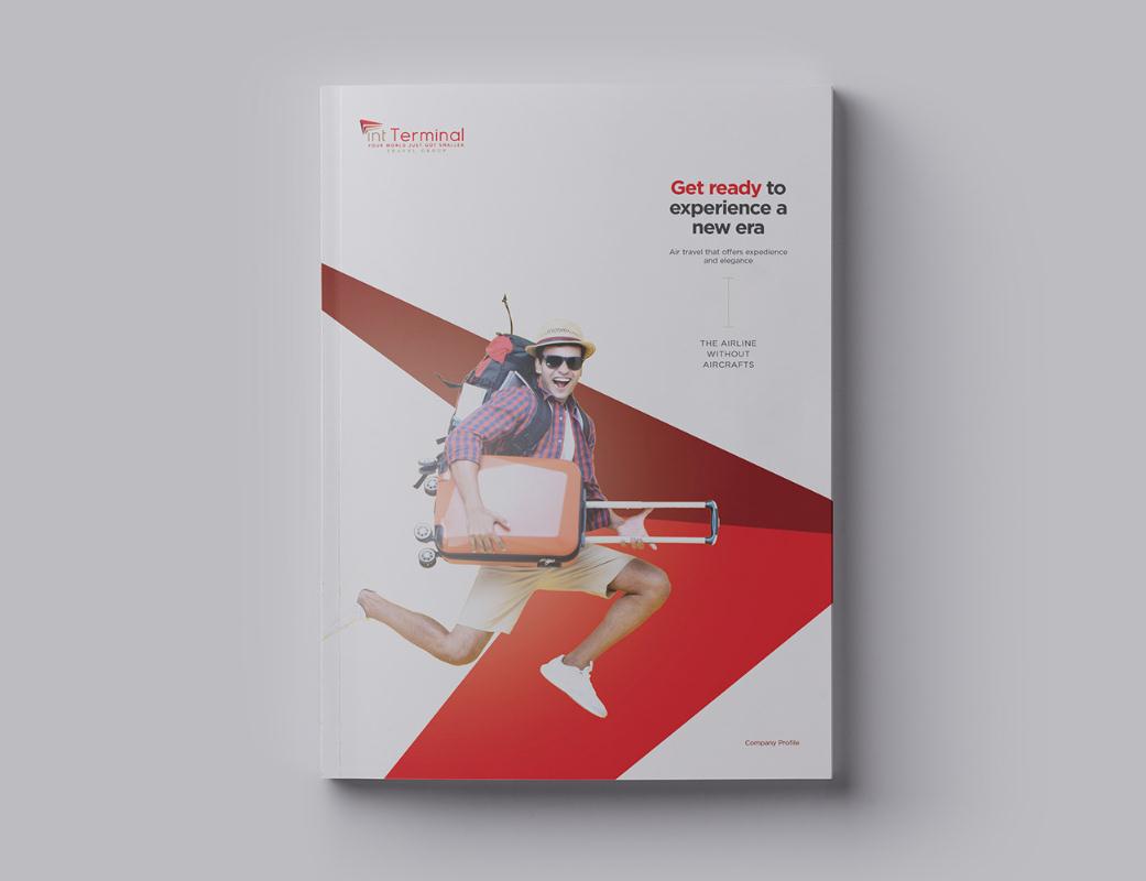 Terminal定制旅游公司宣傳畫冊設(shè)計(jì)“紅藍(lán)配色”，全方位的服務(wù)