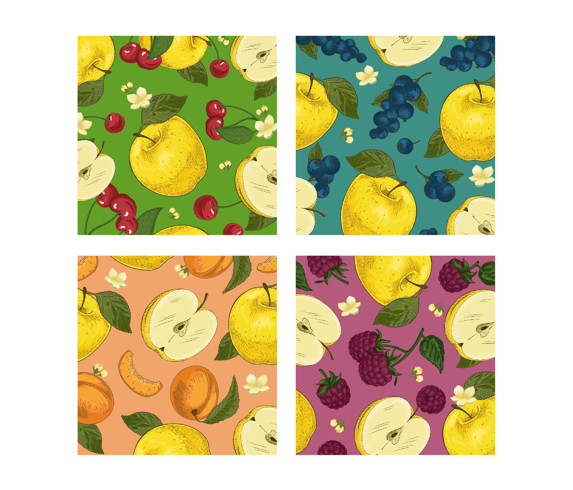 Belevsky水果糖果餅干包裝設(shè)計，多樣化配色與充滿食欲的水果插畫