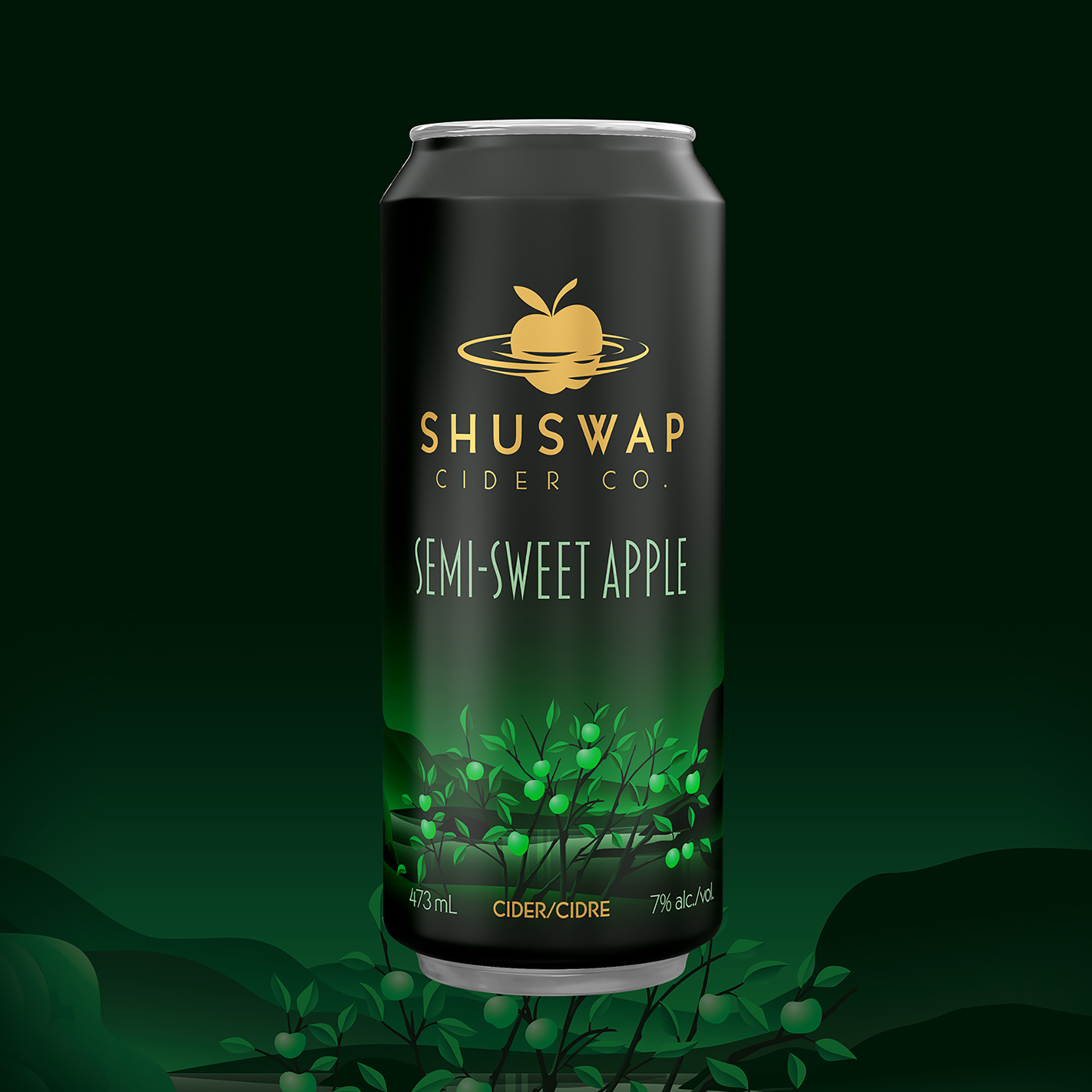 Shuswap 蘋果酒包裝設計“復古夢幻插畫”