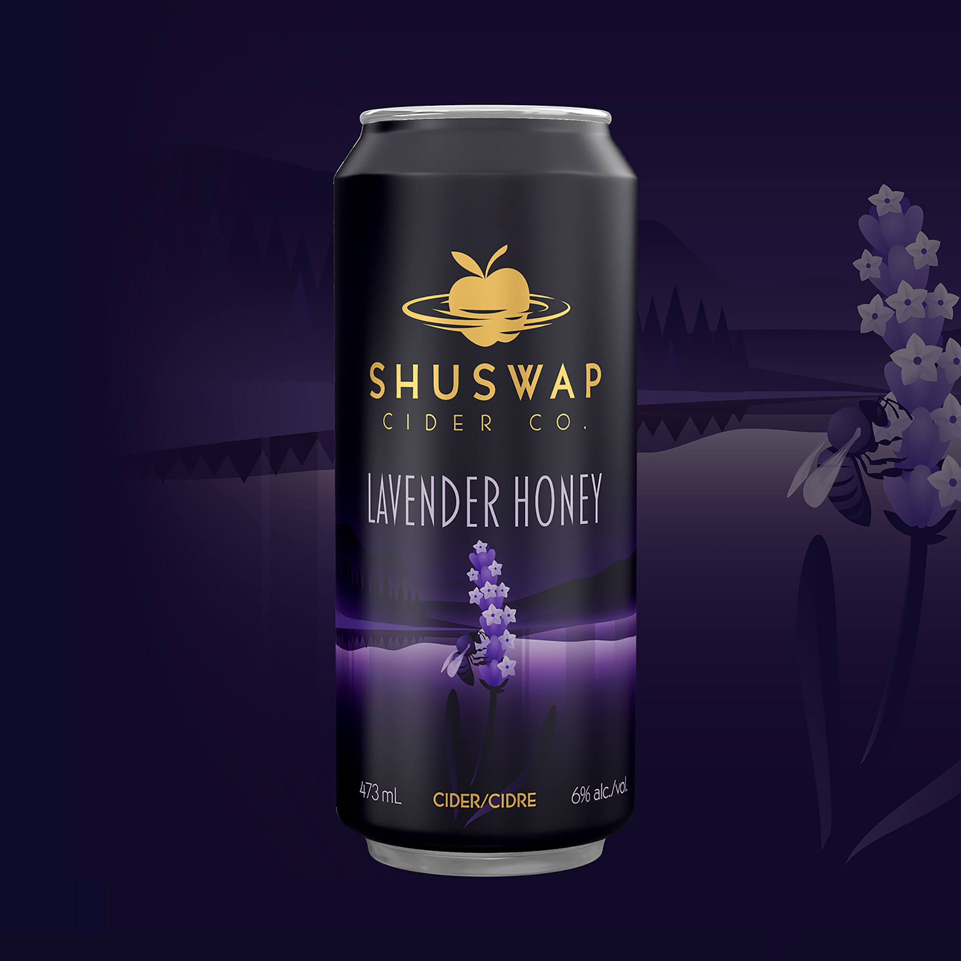 Shuswap 蘋果酒包裝設計“復古夢幻插畫”